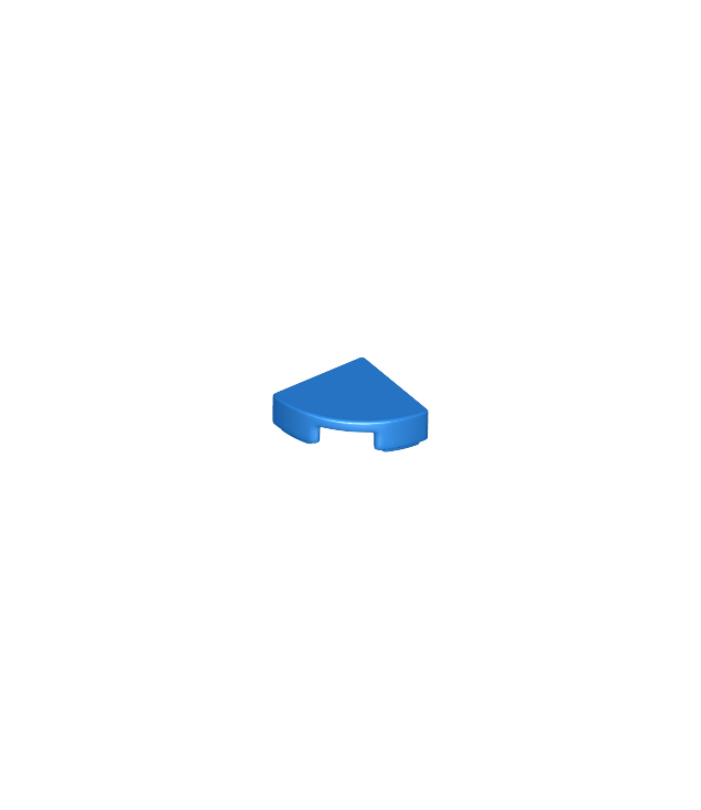 LEGO - Tegel, rond 1 x 1 kwart - Blue | N
