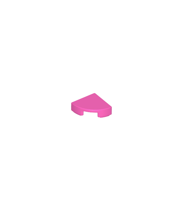 LEGO - Tegel, rond 1 x 1 kwart - Dark Pink | N