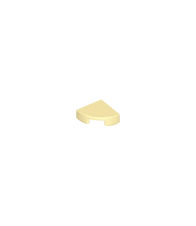 LEGO - Tegel, rond 1 x 1 kwart - Tan | N