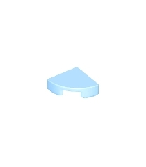 LEGO - Tegel, rond 1 x 1 kwart - Bright Light Blue | N - Thumbnail