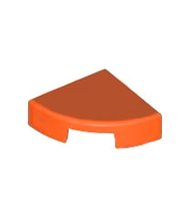 LEGO - Tegel, rond 1 x 1 kwart - Reddish Orange | N - Thumbnail