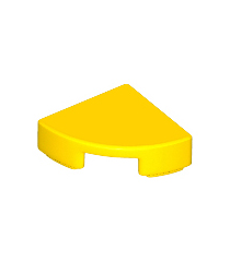LEGO - Tegel, rond 1 x 1 kwart - Yellow | N - Thumbnail
