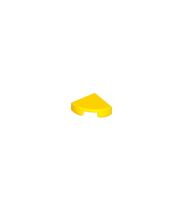LEGO - Tegel, rond 1 x 1 kwart - Yellow | N