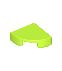 LEGO - Tegel, rond 1 x 1 kwart - Lime | N - Thumbnail