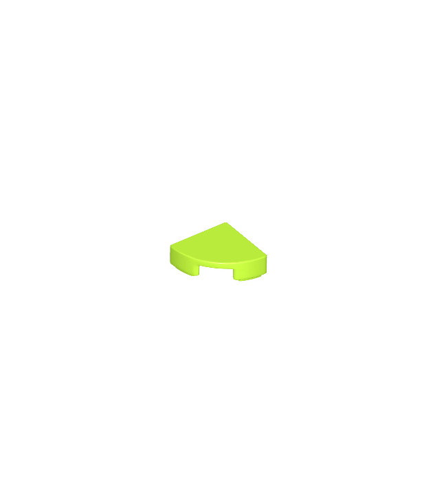 LEGO - Tegel, rond 1 x 1 kwart - Lime | N