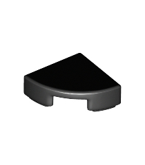LEGO - Tegel, rond 1 x 1 kwart - Black | N - Thumbnail