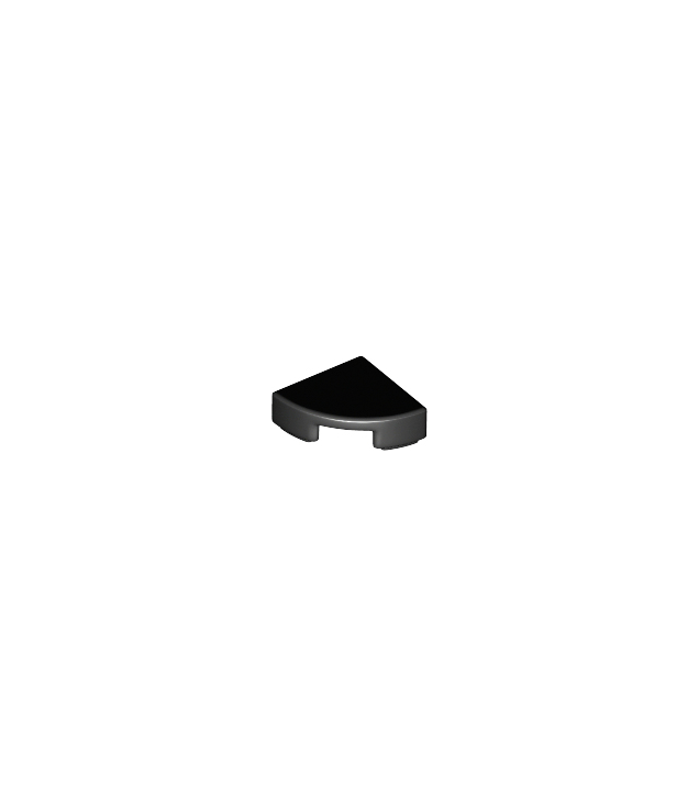 LEGO - Tegel, rond 1 x 1 kwart - Black | N