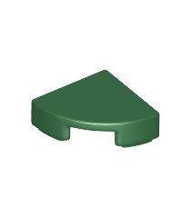 LEGO - Tegel, rond 1 x 1 kwart - Dark Green | N - Thumbnail