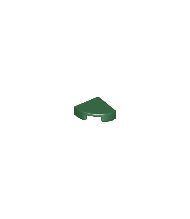 LEGO - Tegel, rond 1 x 1 kwart - Dark Green | N