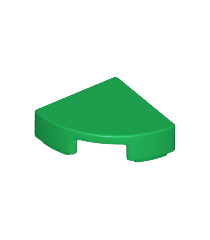 LEGO - Tegel, rond 1 x 1 kwart - Green | N - Thumbnail