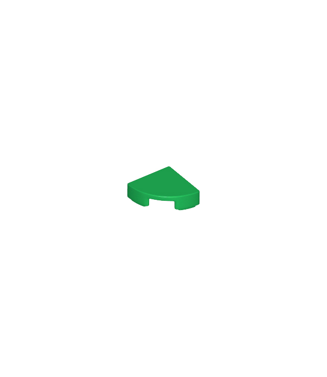LEGO - Tegel, rond 1 x 1 kwart - Green | N