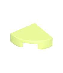 LEGO - Tegel, rond 1 x 1 kwart - Yellowish Green | N - Thumbnail