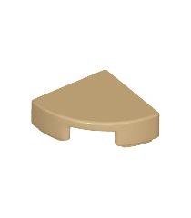 LEGO - Tegel, rond 1 x 1 kwart - Dark Tan | N - Thumbnail