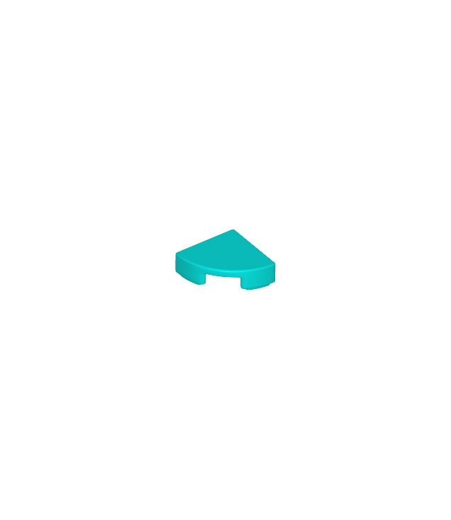 LEGO - Tegel, rond 1 x 1 kwart - Dark Turquoise | N