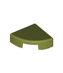 LEGO - Tegel, rond 1 x 1 kwart - Olive Green | N - Thumbnail