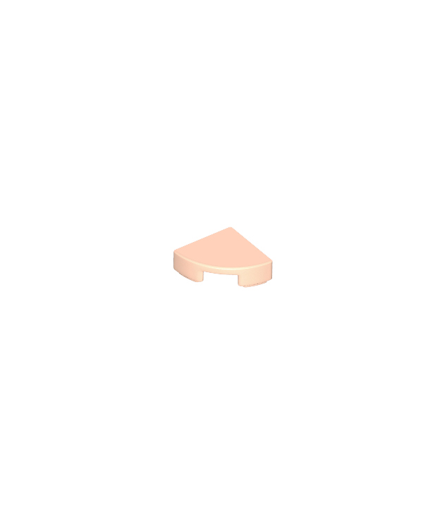 LEGO - Tegel, rond 1 x 1 kwart - Light Nougat | N