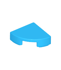LEGO - Tegel, rond 1 x 1 kwart - Dark Azure | N - Thumbnail