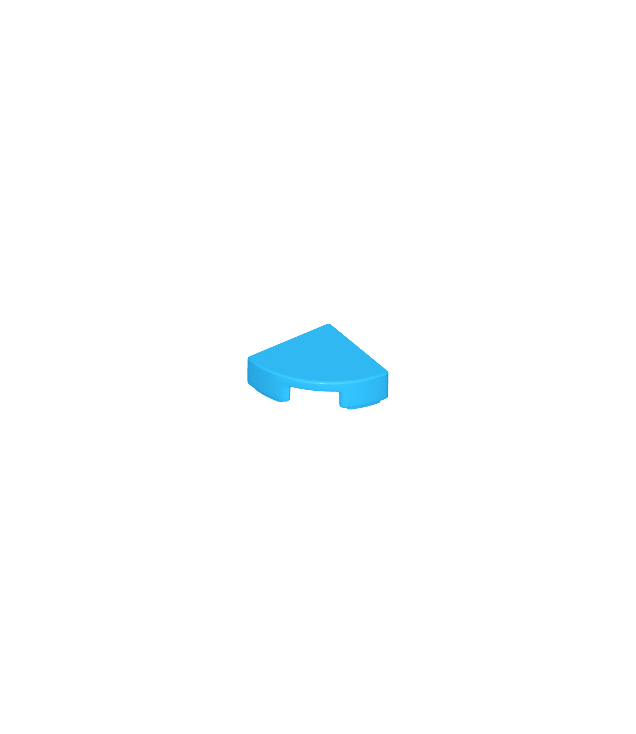 LEGO - Tegel, rond 1 x 1 kwart - Dark Azure | N