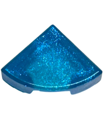 LEGO - Tegel, rond 1 x 1 kwart - Satin Trans-Dark Blue | N - Thumbnail