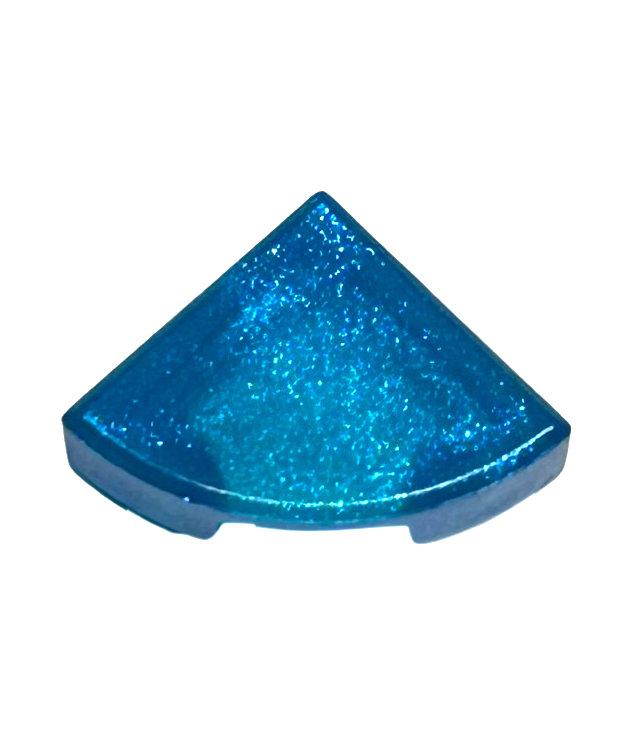 LEGO - Tegel, rond 1 x 1 kwart - Satin Trans-Dark Blue | N