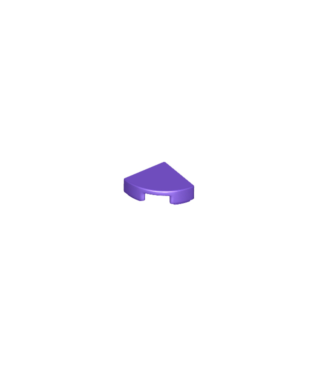 LEGO - Tegel, rond 1 x 1 kwart - Dark Purple | N