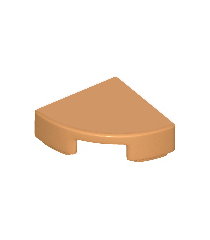LEGO - Tegel, rond 1 x 1 kwart - Medium Nougat | N - Thumbnail