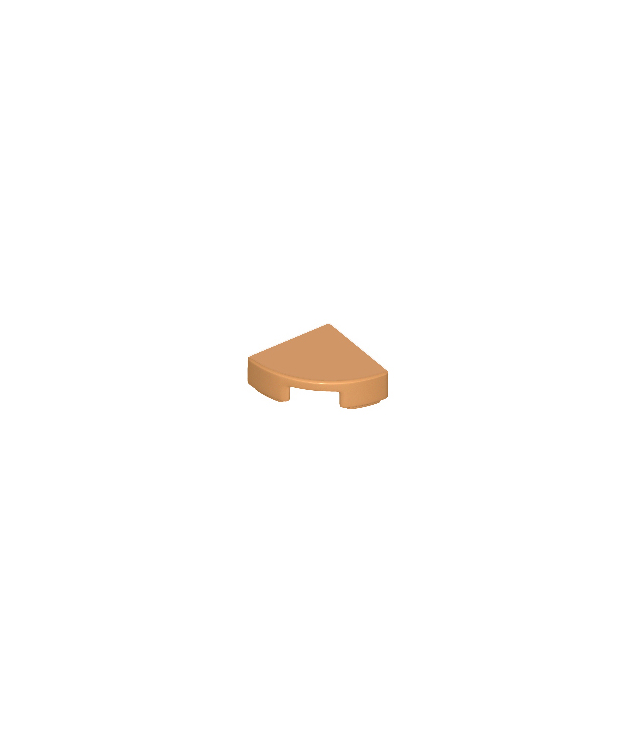 LEGO - Tegel, rond 1 x 1 kwart - Medium Nougat | N