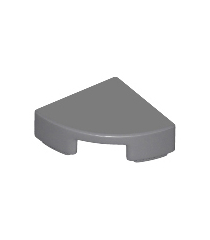 LEGO - Tegel, rond 1 x 1 kwart - Dark Bluish Gray | N - Thumbnail