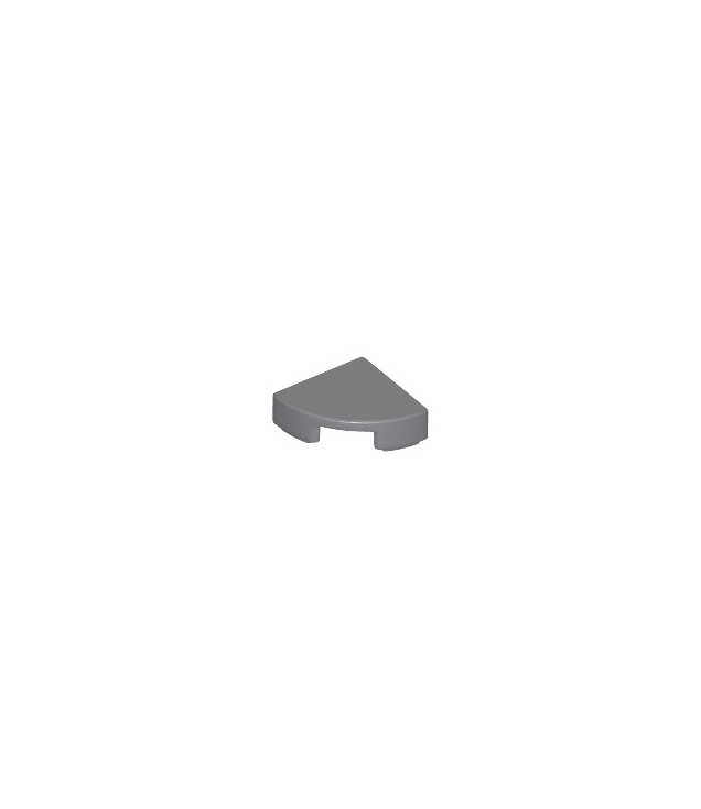 LEGO - Tegel, rond 1 x 1 kwart - Dark Bluish Gray | N