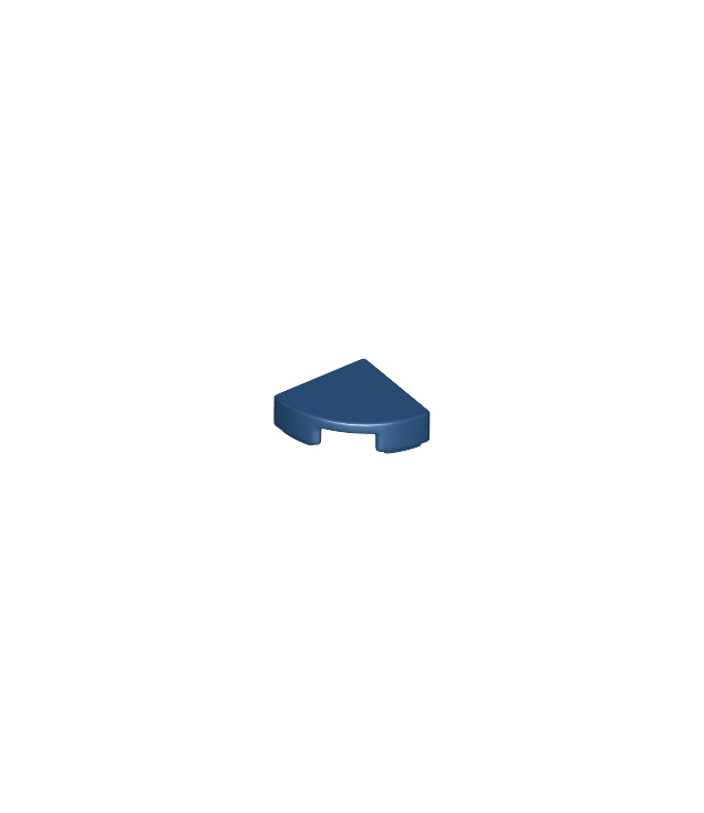 LEGO - Tegel, rond 1 x 1 kwart - Dark Blue | N