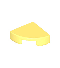 LEGO - Tegel, rond 1 x 1 kwart - Bright Light Yellow | N - Thumbnail