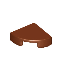 LEGO - Tegel, rond 1 x 1 kwart - Reddish Brown | N - Thumbnail