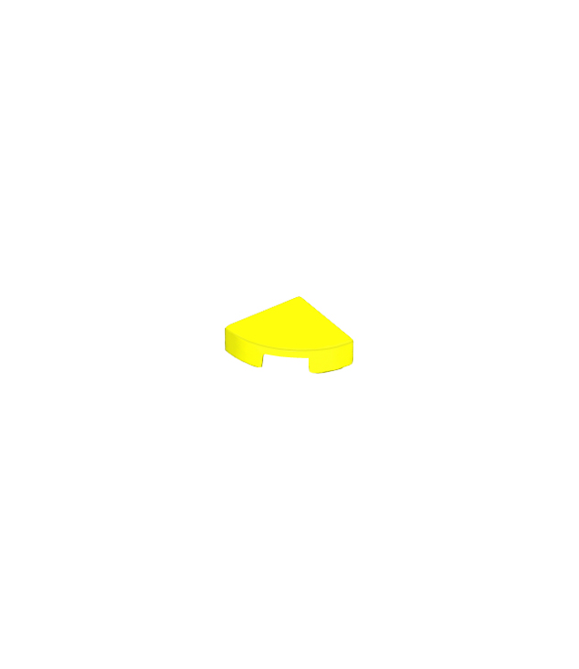 LEGO - Tegel, rond 1 x 1 kwart - Neon Yellow | N