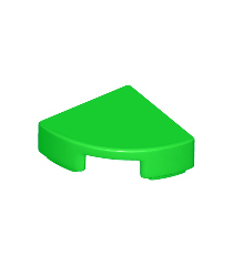 LEGO - Tegel, rond 1 x 1 kwart - Bright Green | N - Thumbnail