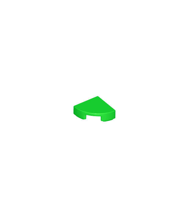 LEGO - Tegel, rond 1 x 1 kwart - Bright Green | N