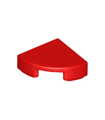 LEGO - Tegel, rond 1 x 1 kwart - Red | N - Thumbnail
