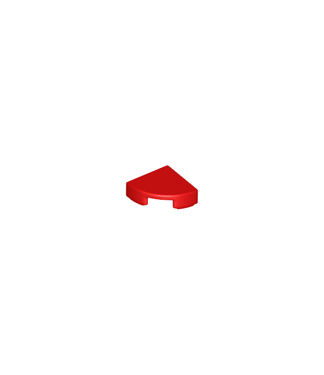 LEGO - Tegel, rond 1 x 1 kwart - Red | N