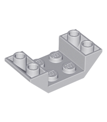 LEGO - Helling, omgekeerd 45 graden 4 x 2 dubbel met 2 x 2 uitsparing - Light Bluish Gray | N - Thumbnail