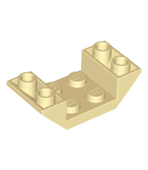 LEGO - Helling, omgekeerd 45 graden 4 x 2 dubbel met 2 x 2 uitsparing - Tan | N - Thumbnail