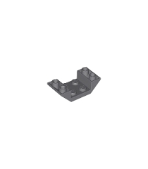 LEGO - Helling, omgekeerd 45 graden 4 x 2 dubbel met 2 x 2 uitsparing - Dark Bluish Gray | N - Thumbnail