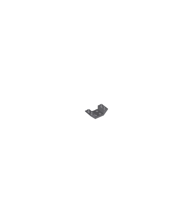 LEGO - Helling, omgekeerd 45 graden 4 x 2 dubbel met 2 x 2 uitsparing - Dark Bluish Gray | N
