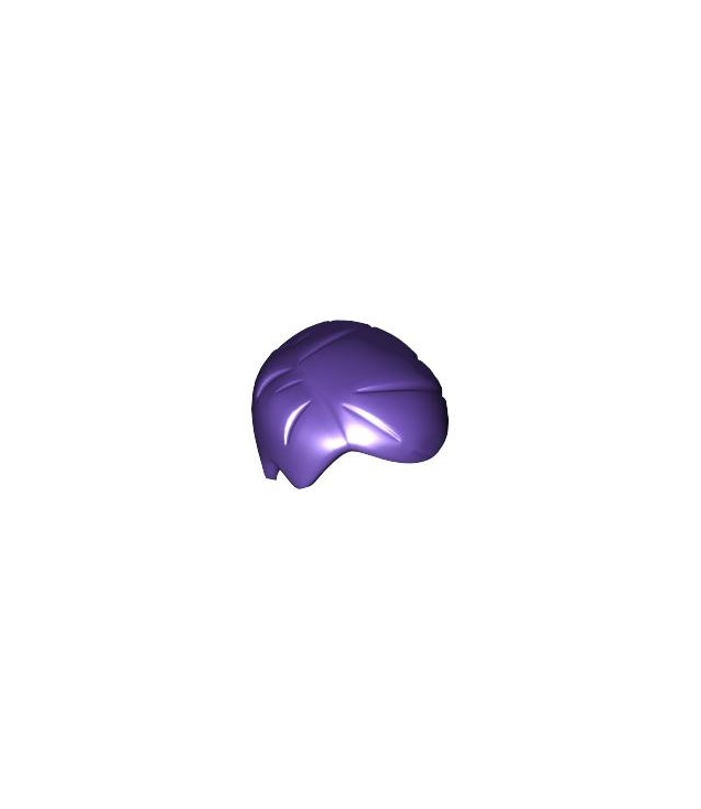 LEGO - Minifiguur-haar kort, zijscheiding rechts - Dark Purple | N