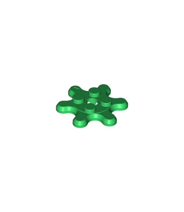 LEGO - Plaat, rond 2 x 2 tandwiel 6 tanden - Green | N