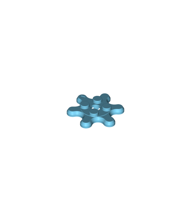 LEGO - Plaat, rond 2 x 2 tandwiel 6 tanden - Medium Azure | N