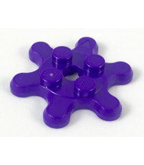 LEGO - Plaat, rond 2 x 2 tandwiel 6 tanden - Dark Purple | N - Thumbnail