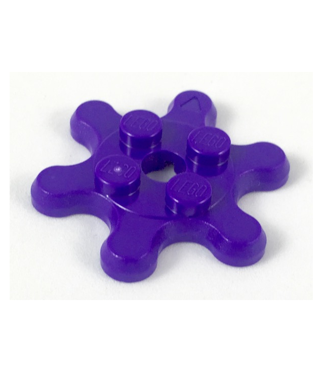 LEGO - Plaat, rond 2 x 2 tandwiel 6 tanden - Dark Purple | N