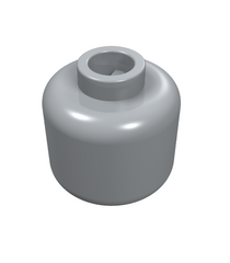 LEGO - Minifiguur-hoofd (egaal) - Light Bluish Gray | N - Thumbnail