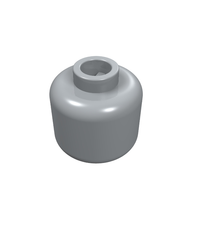 LEGO - Minifiguur-hoofd (egaal) - Light Bluish Gray | N