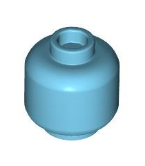 LEGO - Minifiguur-hoofd (egaal) - Medium Azure | N - Thumbnail