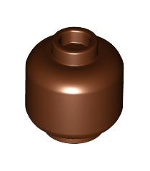 LEGO - Minifiguur-hoofd (egaal) - Reddish Brown | N - Thumbnail